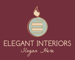 Candle Interior Decoration  logo design