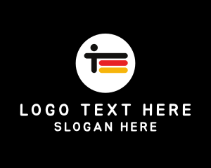German - German Flag Community logo design