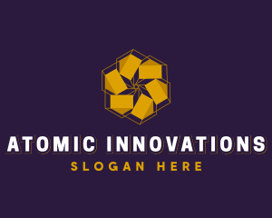 Geometric Technology Cyber logo design