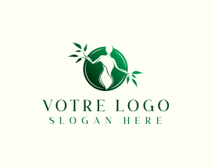 Eco Woman Tree logo design