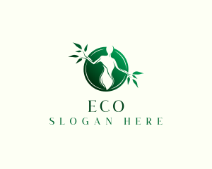 Eco Woman Tree logo design