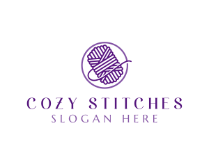 Yarn Knitting Crafts logo design