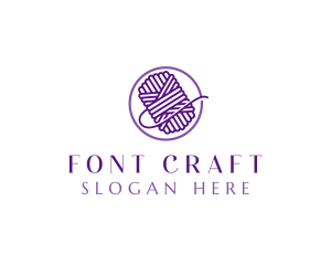 Yarn Knitting Crafts logo design