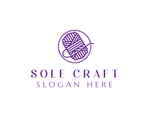 Yarn Knitting Crafts logo design