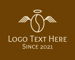 Brewed Coffee - Angel Bean Halo logo design
