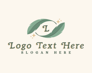 Feather - Garden Leaf Herb logo design