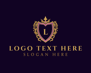 Classic - Elegant Crown Shield Crest logo design