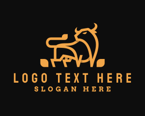 Deluxe Orange Bull logo design