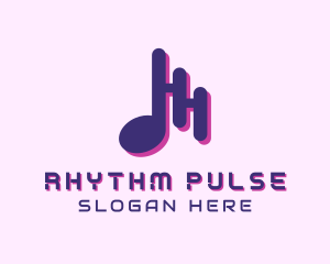 Music Note Beat  logo design