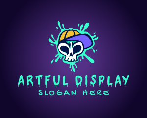 Skull Art Graffiti logo design