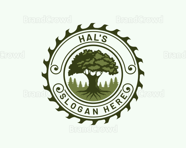 Sawmill Woodwork Lumberjack Logo