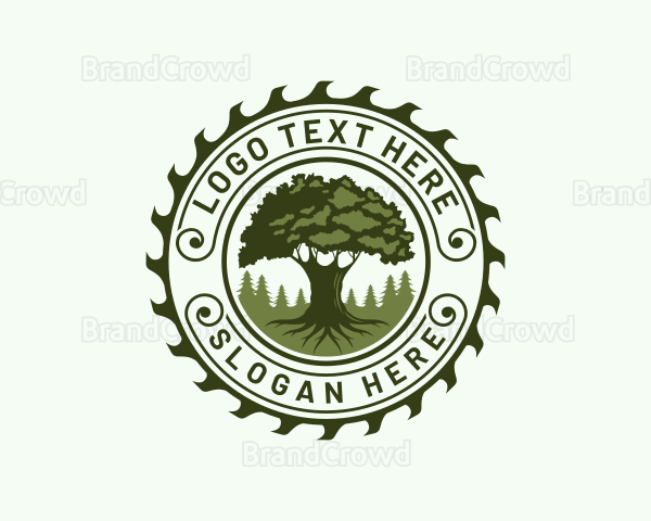 Sawmill Woodwork Lumberjack Logo