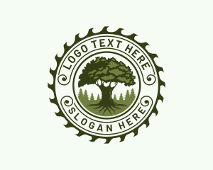 Craftsman - Sawmill Woodwork Lumberjack logo design