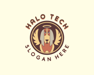 Halo Angel Dog  logo design