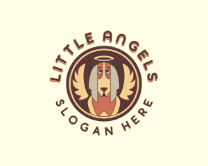 Halo Angel Dog  logo design