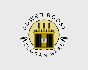 Electrical Power Transformer logo design