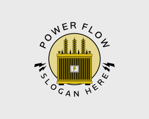 Electrical Power Transformer logo design