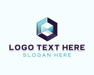 Geometry - Digital Tech Cube logo design