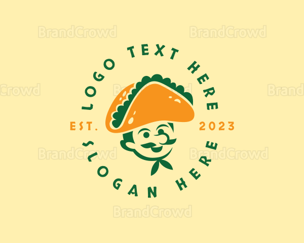Taco Hat Man Restaurant Logo