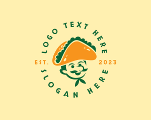 Taco Hat Man Restaurant Logo