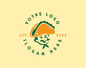 Taco Hat Man Restaurant Logo