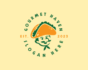 Taco Hat Man Restaurant logo design