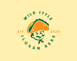 Bandana - Taco Hat Man Restaurant logo design