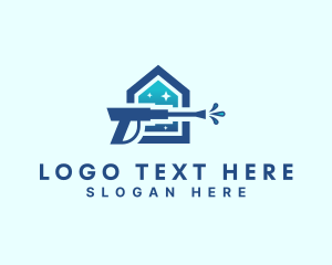 Deep Cleaning - House Cleaning Pressure Washer logo design