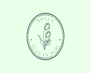 Aesthetic - Luxury Salon Floral Oval logo design