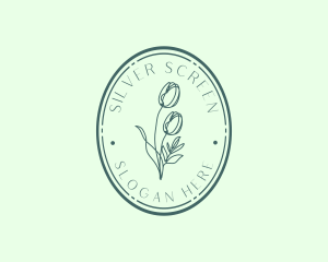 Flower - Luxury Salon Floral Oval logo design