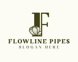 Feminine Flower Letter F logo design