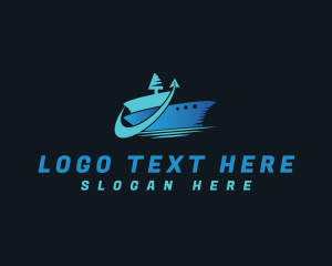 Cargo Ship Logistics logo design