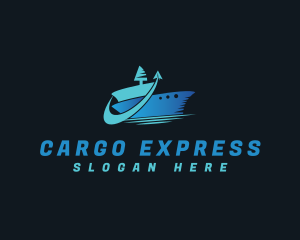 Cargo Ship Logistics logo design