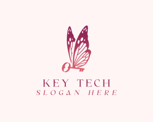 Butterfly Key Chic logo design