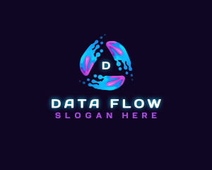 Abstract Data Digital Motion  logo design