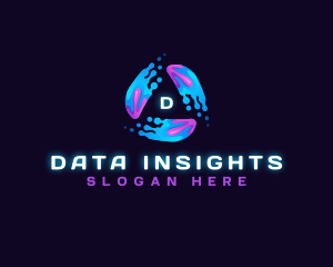 Abstract Data Digital Motion  logo design