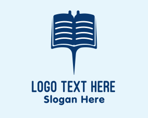 Library - Blue Stingray Book logo design