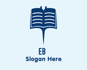 Fish - Blue Stingray Book logo design