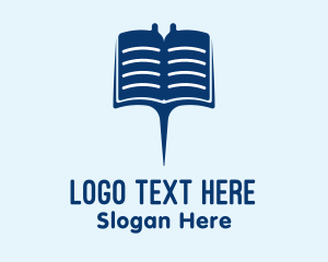 Studying - Blue Stingray Book logo design