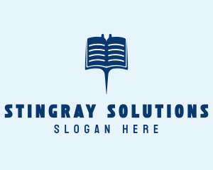 Blue Stingray Book logo design