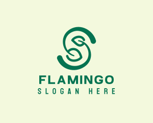 Organic Leaf Letter S  Logo