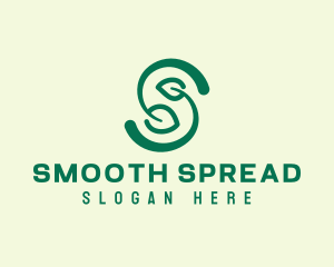 Organic Leaf Letter S  logo design