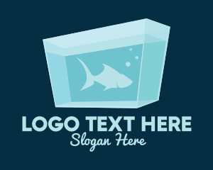 Pet Fish - Blue Fish Aquarium logo design