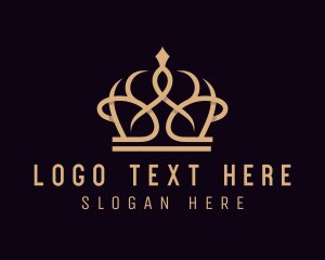 Luxury - Golden Pageant Crown logo design