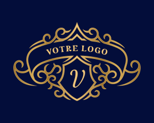 Wealth - Luxury Royal Shield Crest logo design