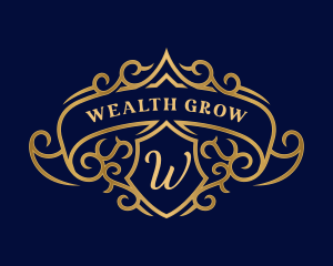 Luxury Royal Shield Crest logo design