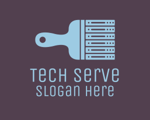 Server - Blue Paint Server logo design