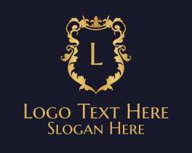 Queen - Ornate Crest Lettermark logo design