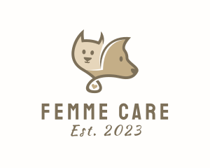 Cat Dog Veterinary Care logo design