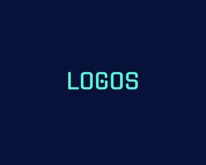 Broadway - Bright Neon Blue Text logo design